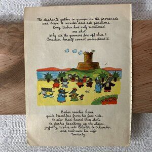 Original 1938 Babar Illustration — NOT a reproduction